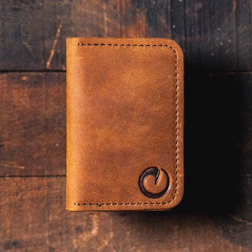 THE RAW EDGE BIFOLD WALLET - WHISKEY