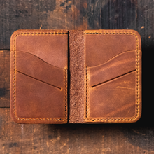 Load image into Gallery viewer, THE RAW EDGE BIFOLD WALLET - WHISKEY