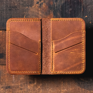 THE RAW EDGE BIFOLD WALLET - WHISKEY