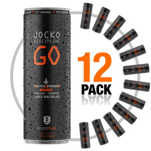 JOCKO DISCIPLINE GO DRINK - AFTER BURNER ORANGE - 12 Pack
